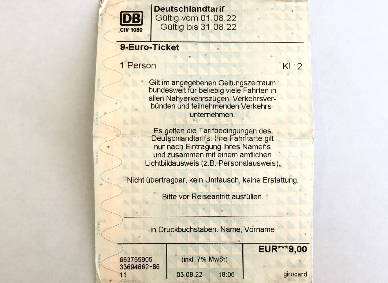 Das 9-Euro-Ticket